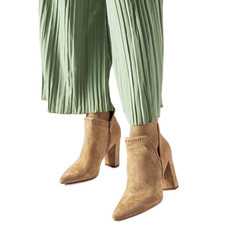 Beige mokkanahka Cammoro nilkkurit