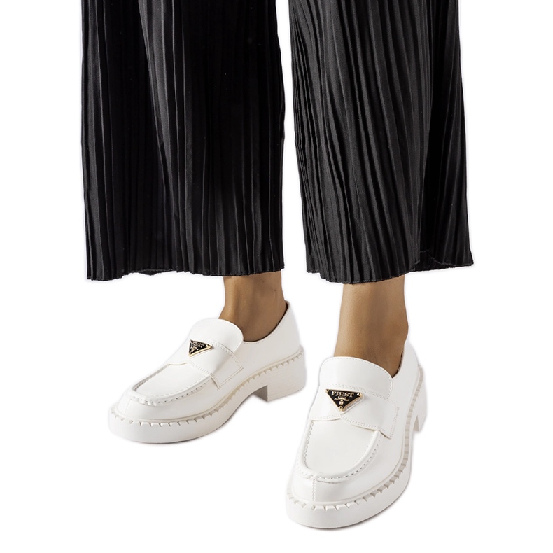 Inna Milne valkoiset naisten mokasiinit valkoinen