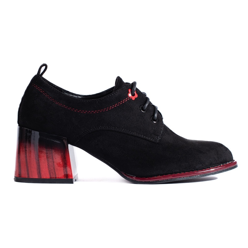 Shelovet mustat mokkanahkaiset korkokengät