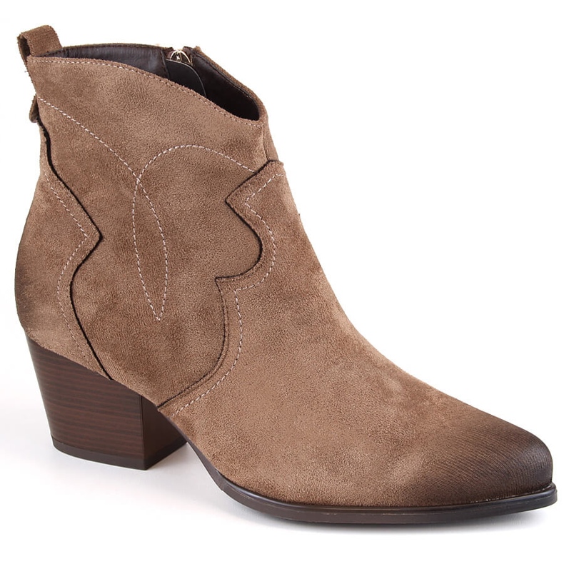 Naisten eristetyt cowboy-saappaat ruskeat Potocki SZ12186