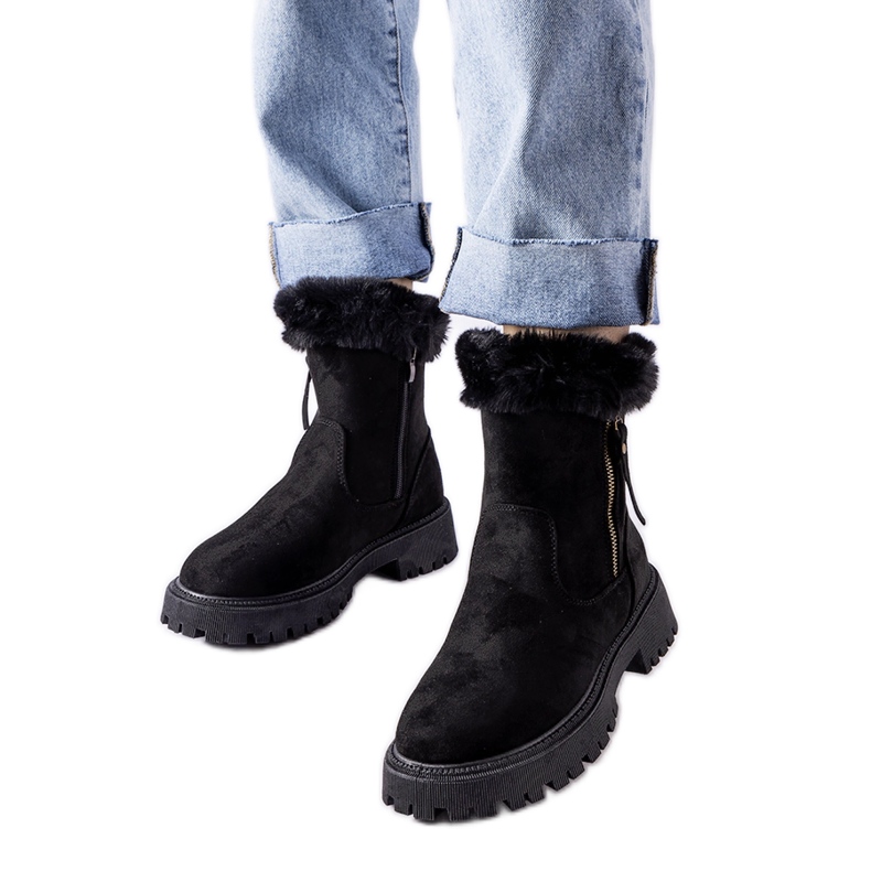 Mustat naisten lumisaappaat, Trigoso eko-mokkaa