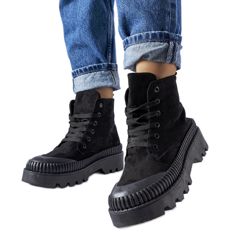 Inna Mustat Aida ekologiset mokkanahkakorkeat lenkkarit