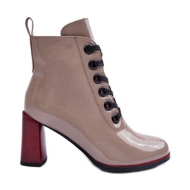 Patenttinauhalliset nilkkurit S.Barski MR870-15 Tumma beige