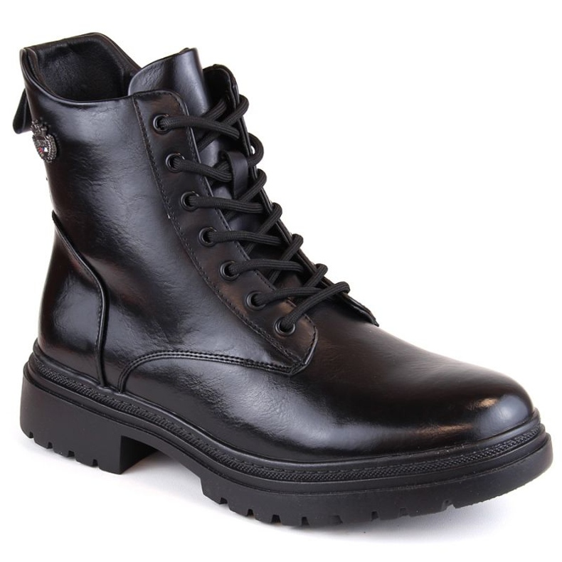 Potocki W WOL181A nauhalliset ja vetoketjulliset nilkkurit, mustat