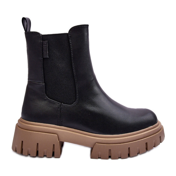 Eristetyt massiiviset Chelsea-saappaat Big Star MM274606 Musta