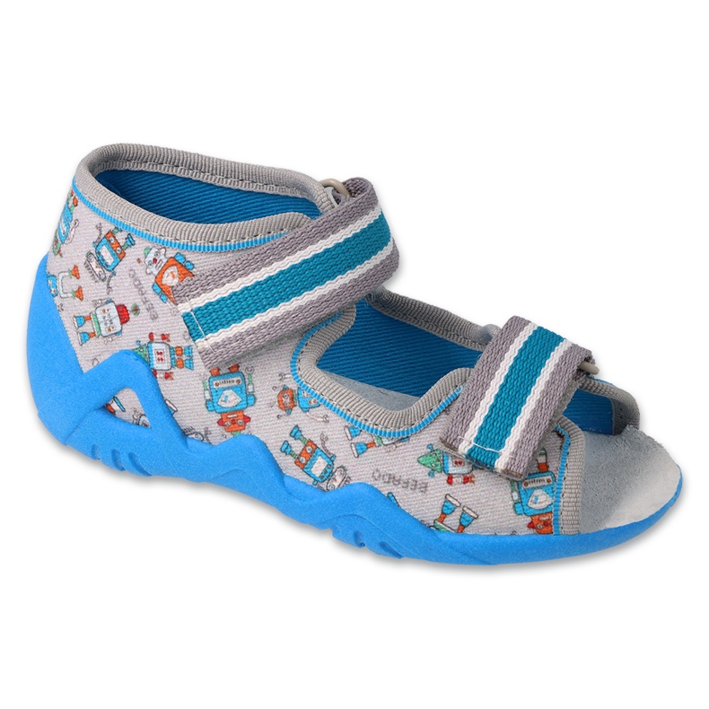 Befado lasten sandaalit nahkasisäkkeellä 350P043, harmaa sovelluksilla