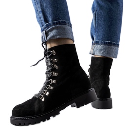 Hayed mustat eko-mokkanahka nilkkurit