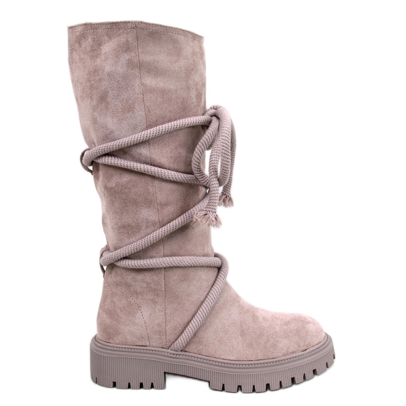 Spicer Beige mokkasaappaat nyörillä