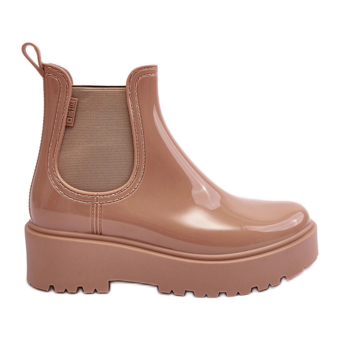 Patentti Big Star Platform Wellington Boots MM274396 beige