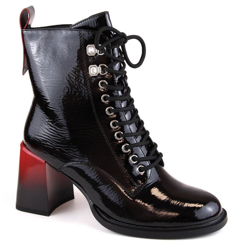 Patenttikorkoiset nilkkurit D&amp;A S.Barski Premium Collection W OLI225A musta