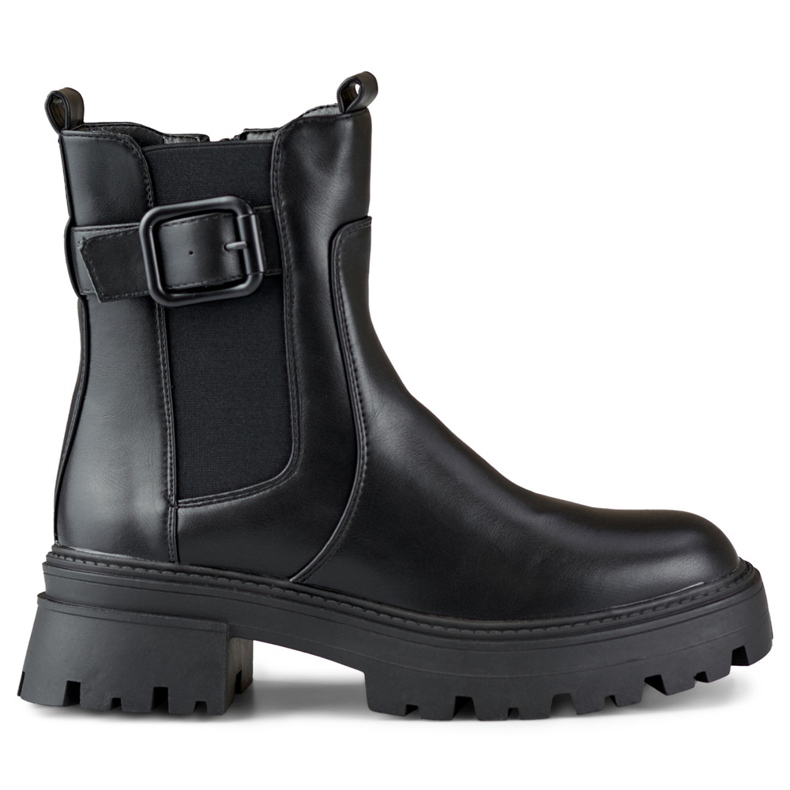 Klassiset naisten laukut koristeellisella soljella musta