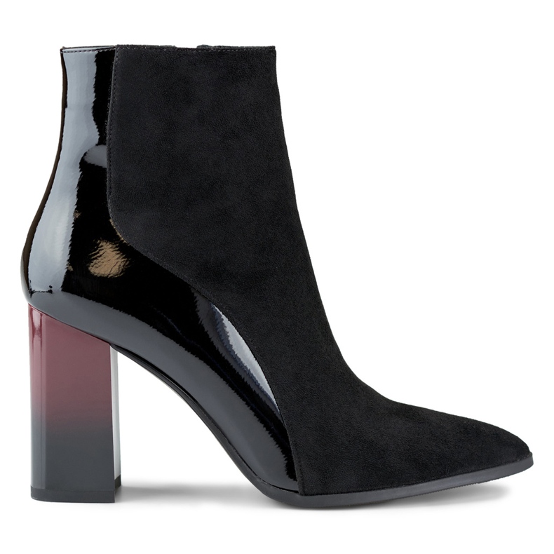 Tyylikkäät naisten korkeakorkoiset saappaat musta