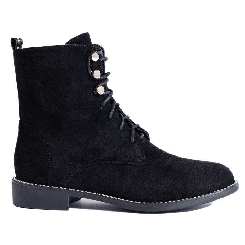 Shelovet musta mokkanahka naisten työvaatteet