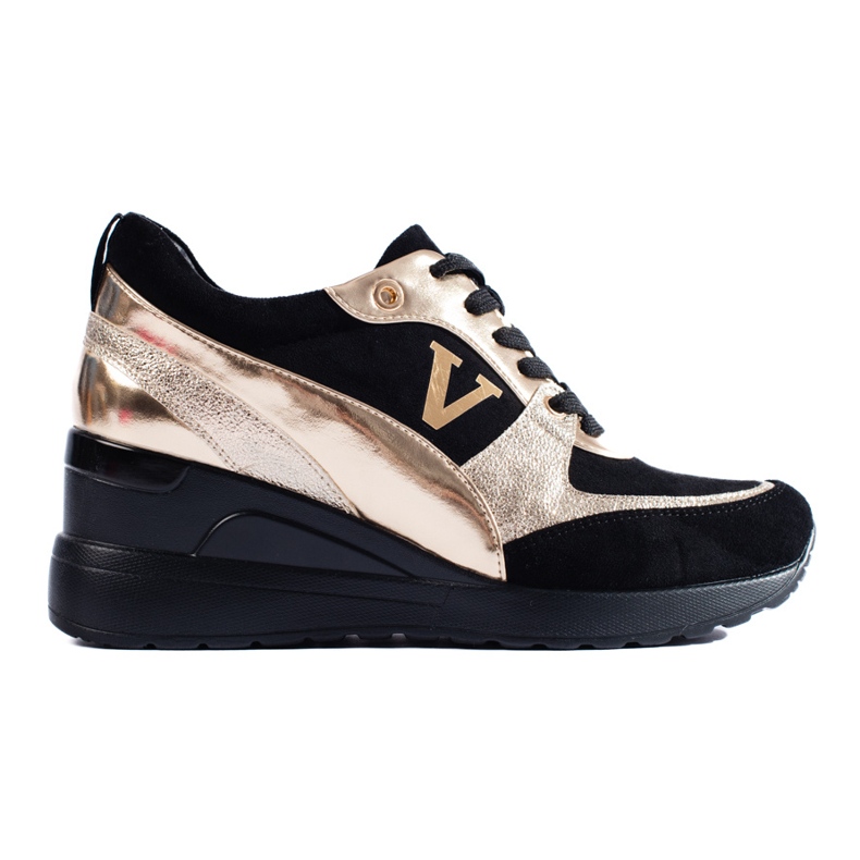 W. Potocki Mustat ja kultaiset Potockin nauhalliset kiilalenkkarit kultainen