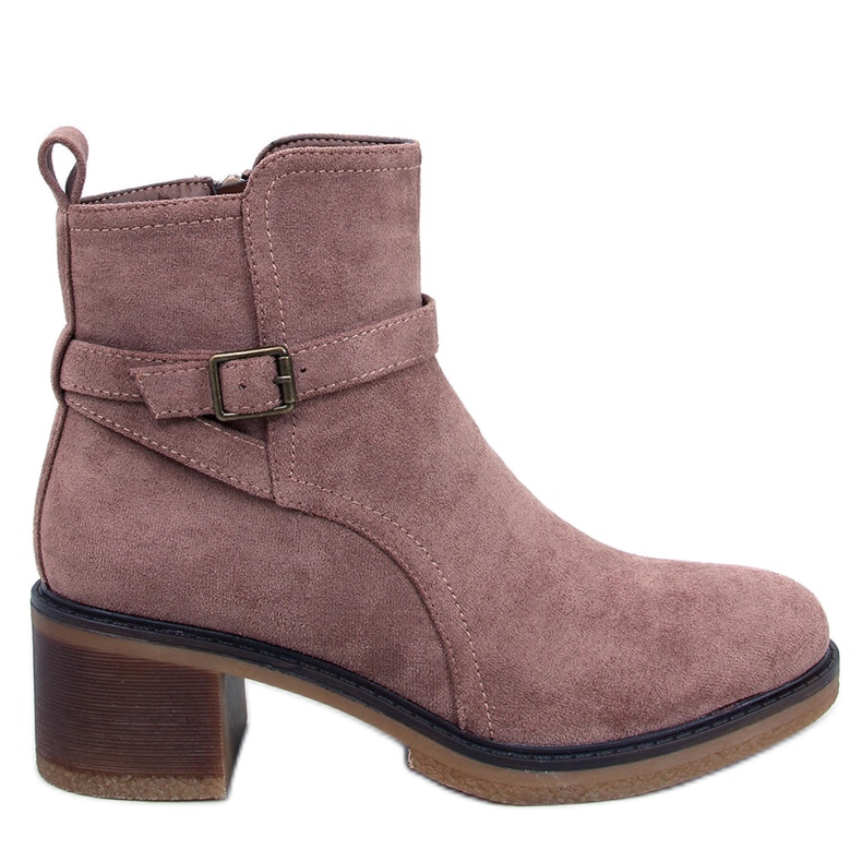 Aretha Khaki leveäkorkoiset saappaat beige