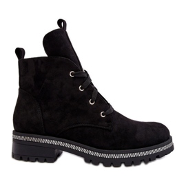 PS1 Naisten mokkanahkaiset nilkkurit, joissa on musta Plesca-koriste