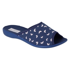 Befado naisten pu-tossut 254D150, laivastonsininen, perhosilla