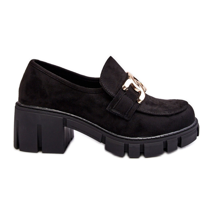 Vinceza Mokkakoristeiset naisten kengät, mustat rullenesteet