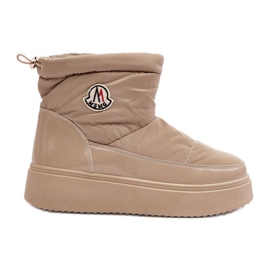 Naisten beigenväriset Gattea lumisaappaat