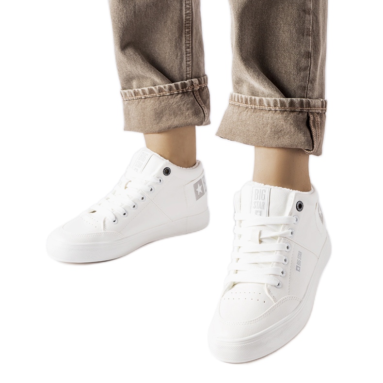 Valkoiset eristetyt lenkkarit Big Star EE274352 valkoinen