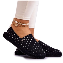 Naisten Big Star Polka Dot Espadrilles JJ274867 musta