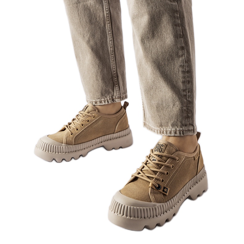 Beiget nahkaiset tennarit Big Star KK274511