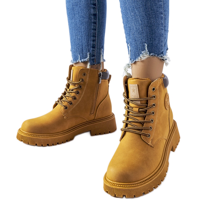 Karamellieristeiset Doutor-saappaat ruskea