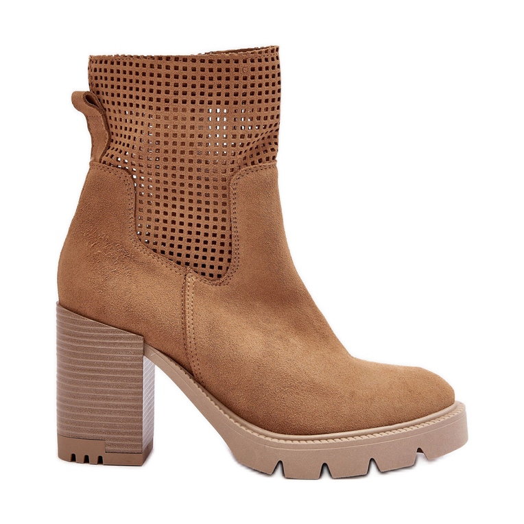 Lewski Shoes Naisten mokkanahkaiset nilkkurit Camel Lewski 3386 beige