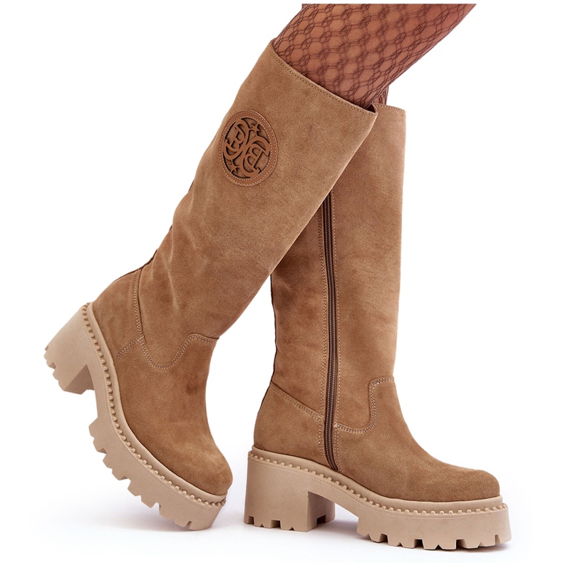 Lewski Shoes Naisten mokkanahkasaappaat beige Lewski 3367