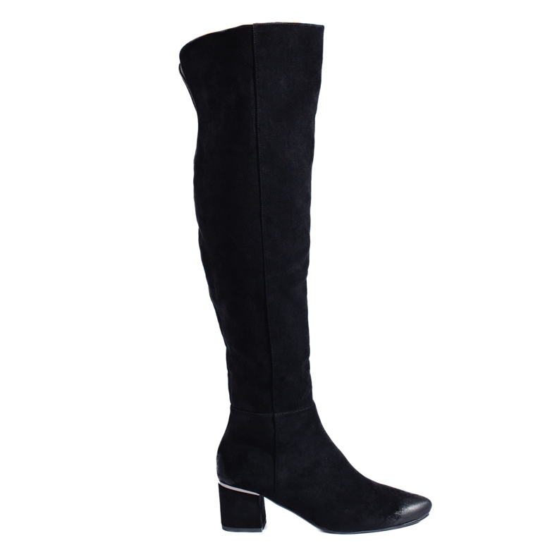 Vincezan mokkanahkaiset matalakorkoiset saappaat musta