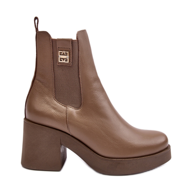 Lemar naisten nahkaiset korkokengät Ruskeat Kodra