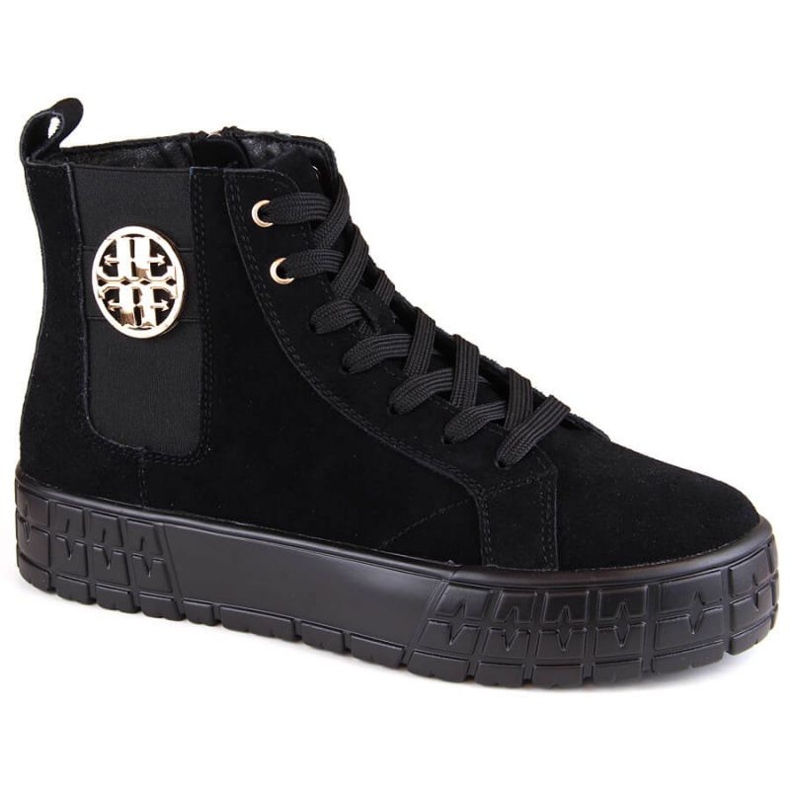 Filippo W PAW470 mustat eristetty nahkaiset mokkanahkanilkkurit alustalla