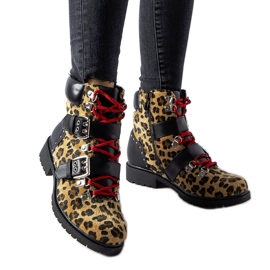 Musta ja beige leopardikuvioiset nilkkurit Baltimore