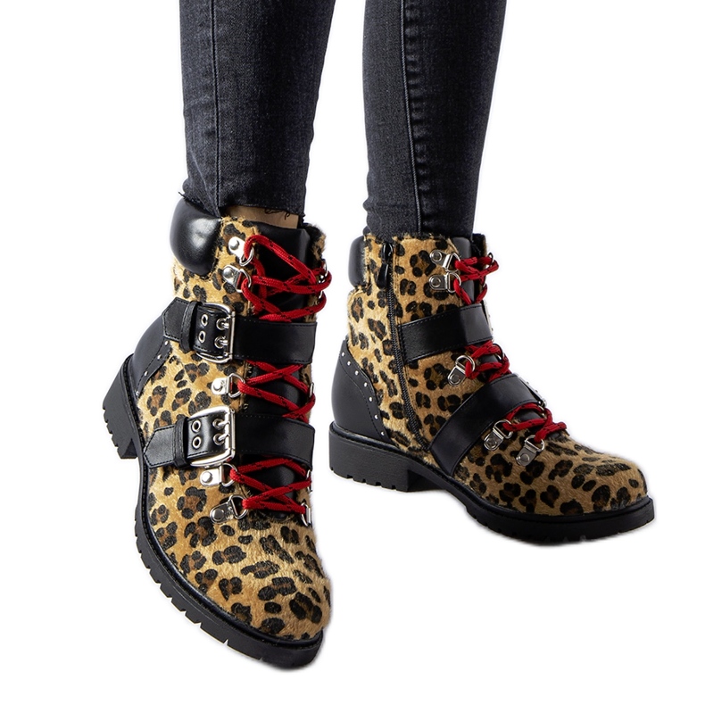 Musta ja beige leopardikuvioiset nilkkurit Baltimore