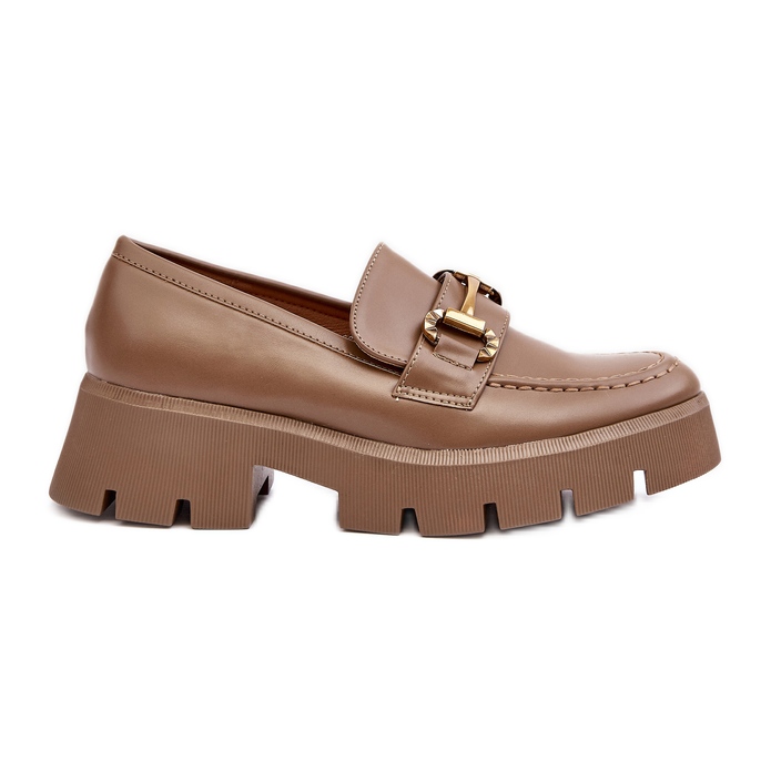 Naisten loaferit koristeellisella Khaki Peuria beige