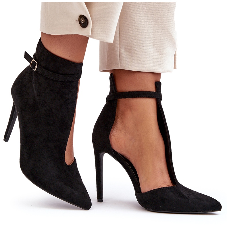 WS1 Naisten mokkanahkaiset nilkkurit, musta Amalundi