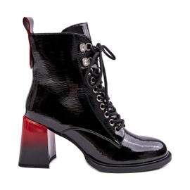 S.Barski Patenttinahkaiset nilkkurit D&amp;A MR870-06 musta