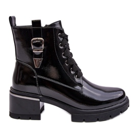 S.Barski Naisten kiiltonahkasaappaat D&amp;A MR870-97 musta