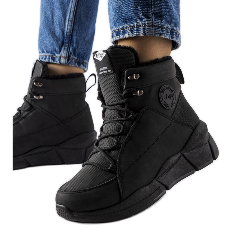 Mustat Lee Cooper LCJ-23-44-1979L korkeat saappaat