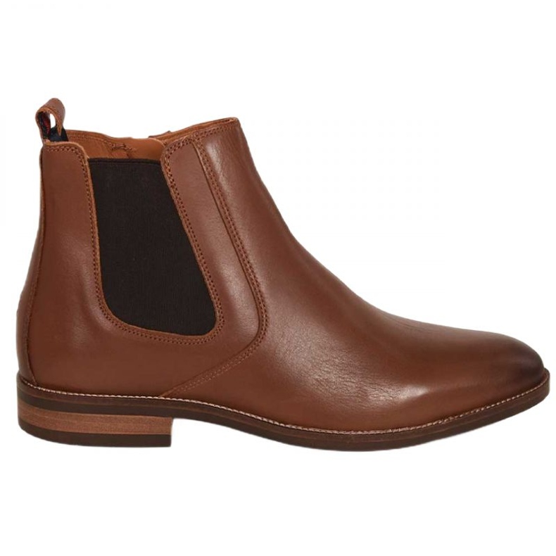 Tommy Hilfiger Essential Hilfiger Lth Chelsea M kengät FM0FM04182 ruskea