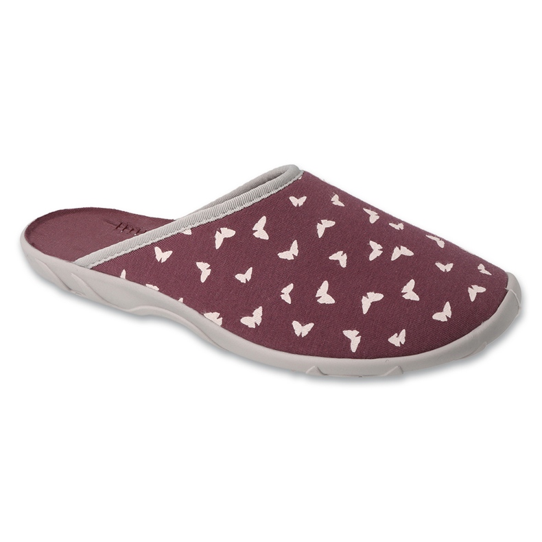 Befado naisten tossut 235D193, viininpunainen perhosilla