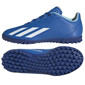 Adidas X Crazyfast.4 Tf Jr IE4067 jalkapallokengät sininen