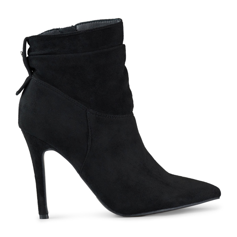 Mokkamustat korkeakorkoiset nilkkurit, joissa korkeampi päällinen