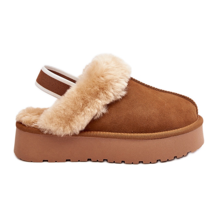 Naisten tossut, joissa on turkiskameli Sophienne ruskea