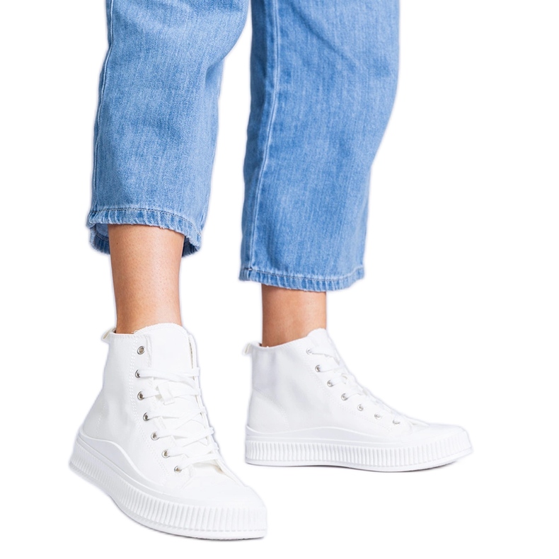 Valkoiset Guerrinon korkeatasoiset tennarit valkoinen