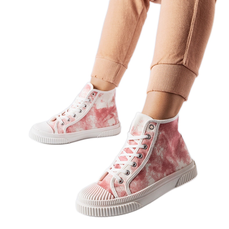 Inna Turistico vaaleanpunaiset lenkkarit, joissa hankausta vaaleanpunainen