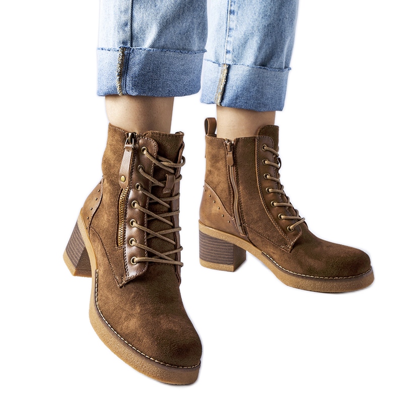 Ruskeat eko-mokkanahka Graziella-nilkkurit