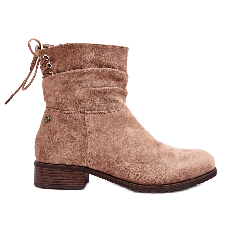 Evento Naisten lämpimät mokkanahkaiset saappaat, beige