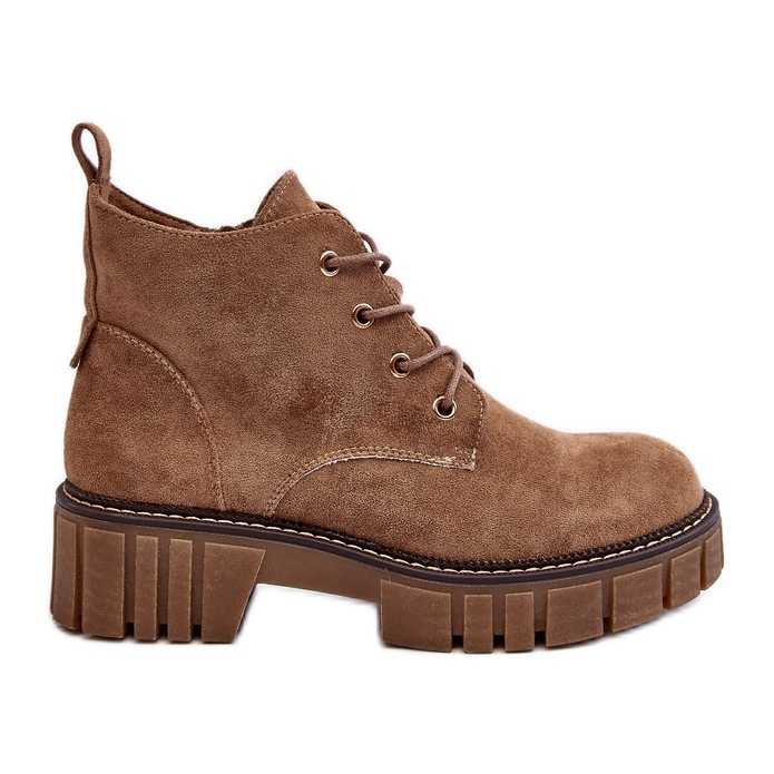 Sergio Leone Mokkanahkaiset, nauhalliset nilkkurit, tumma beige, Bjorg