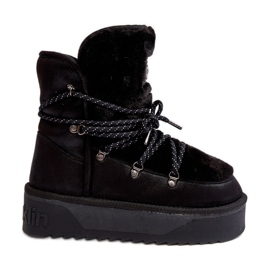 Vegan Platform Snow Boots vedenpitävä D.Franklin DFSH371008 musta